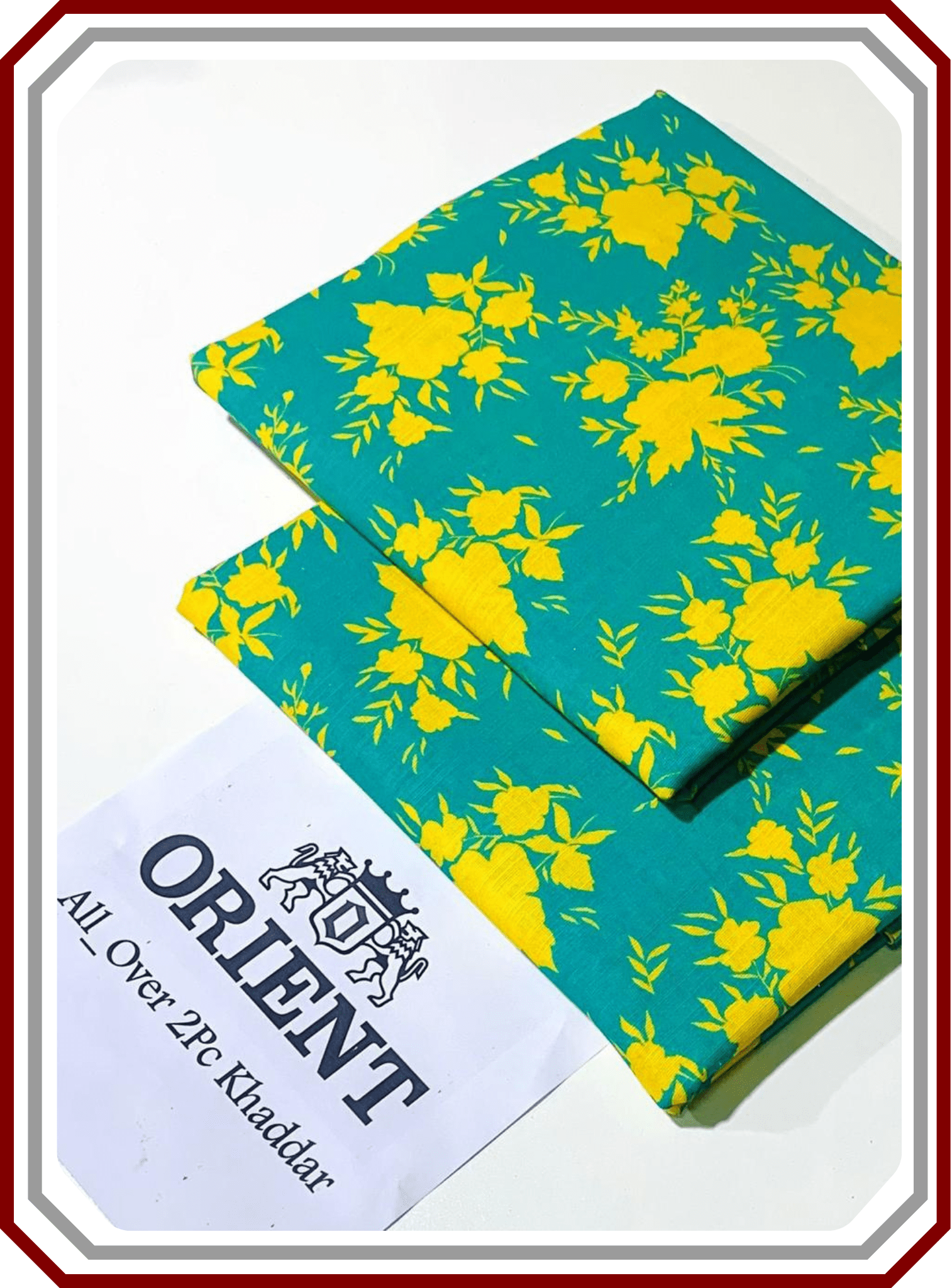 ORIENTS Printed Khaddar 2PC Unstitched Suit for Women - Pehna Textile