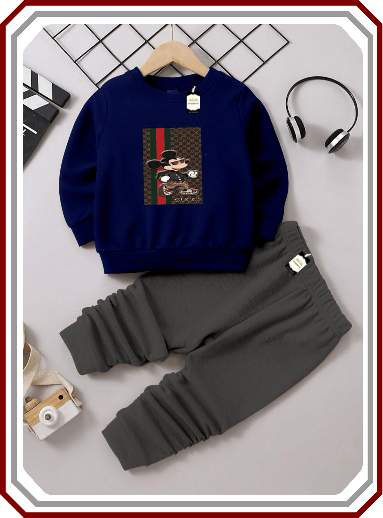 Kids Winter Fleece Sweatshirt & Trouser Tracksuit (6 Months - 10 Years) - Pehna Textile