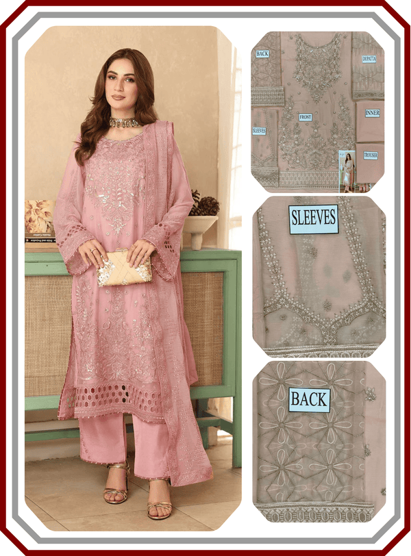 Ramsha Chiffon Suit Design 2495 - Inner Included - Pehna Textile
