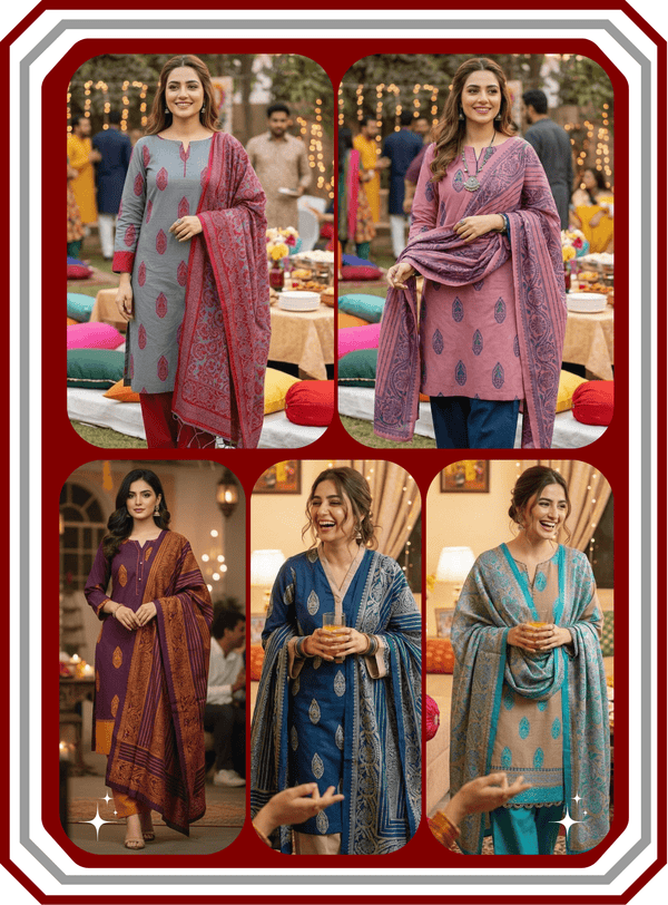 Susi Jacquard Winter Suit - Booti Shirt & Shawl