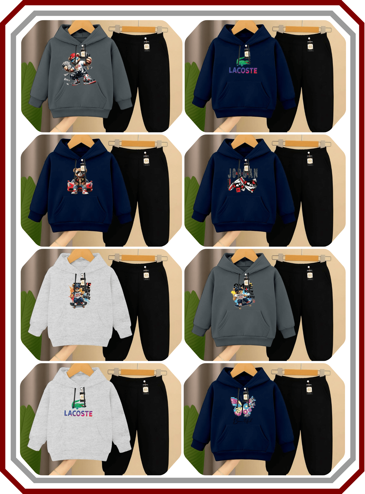 Kids Winter Fleece Tracksuit - Hoodie & Jogger Set (Age 2 - 10) - Pehna Textile