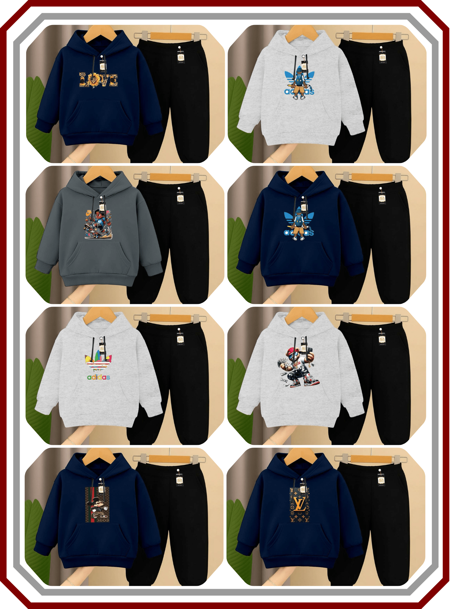 Kids Premium Fleece Winter Co-ord Set - Hoodie & Trouser (Age 2-10) - Pehna Textile