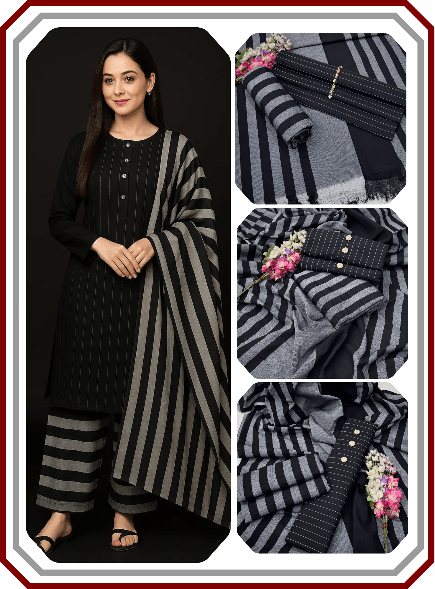 Multani Khaddi Susi 3pc Unstitched Suit - Winter 2025