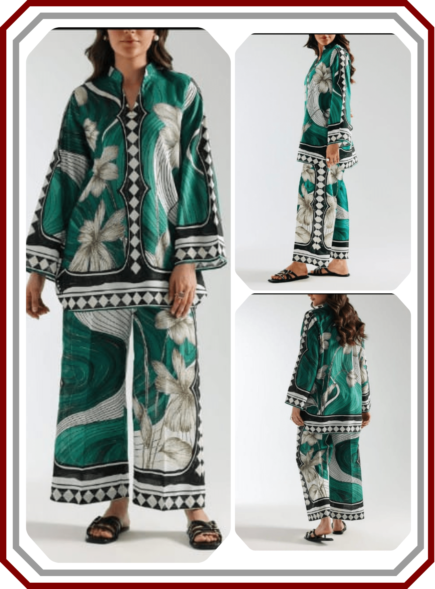 Premium Grip 2pc Stitched Suit - Printed Ready - to - Wear - Pehna Textile